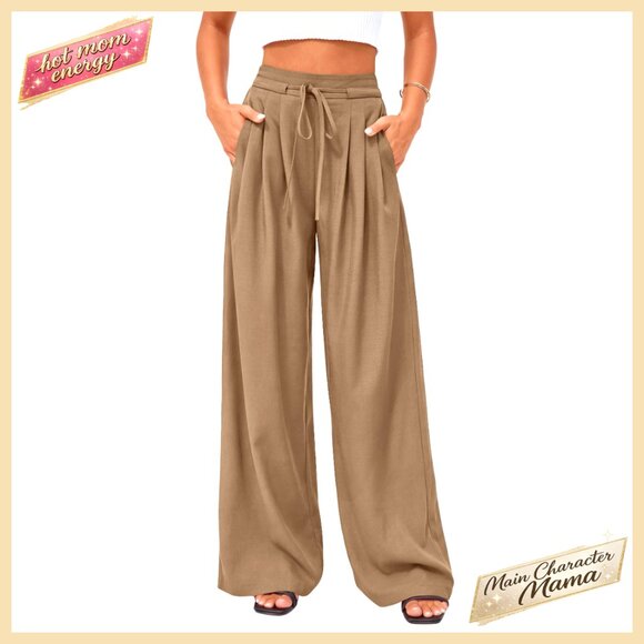 High Waist Wide Leg Dress Pants Business Casual Work Palazzo Slacks